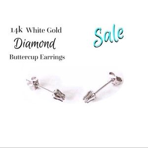 14k White gold Diamond Earrings SALE